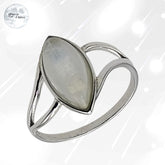 Bague Pierre de Lune arc en ciel en Argent pour femme - Nysa