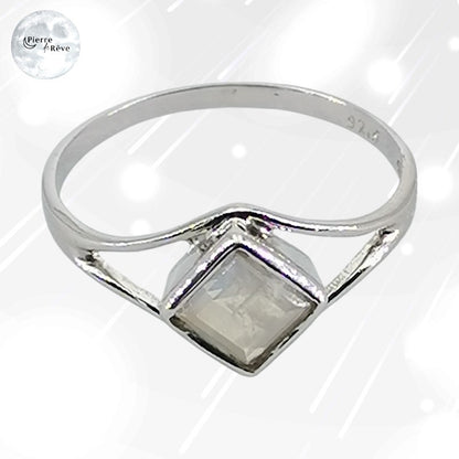 bague en pierre de lune véritable naturelle bijoux en argent 925 pour femme