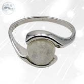 bague en pierre de lune véritable naturelle et argent 925 pour femme