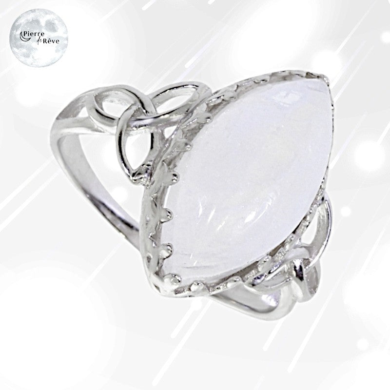 Bague Pierre de Lune en Argent - Aglaé, bijou en pierre pour femme-1