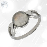 Bague Pierre de Lune blanche en Argent pour femme - Myrrine