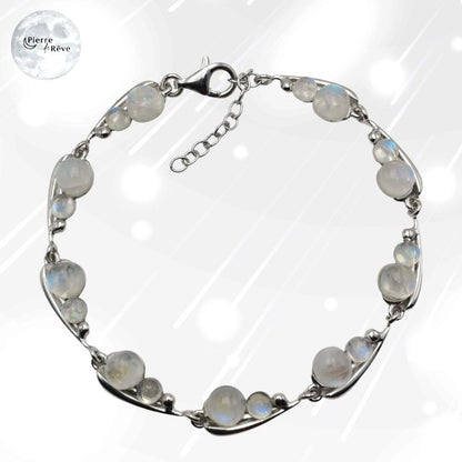 Bracelet Pierre de Lune en Argent pour femme - Eudora, bijou pierre fine