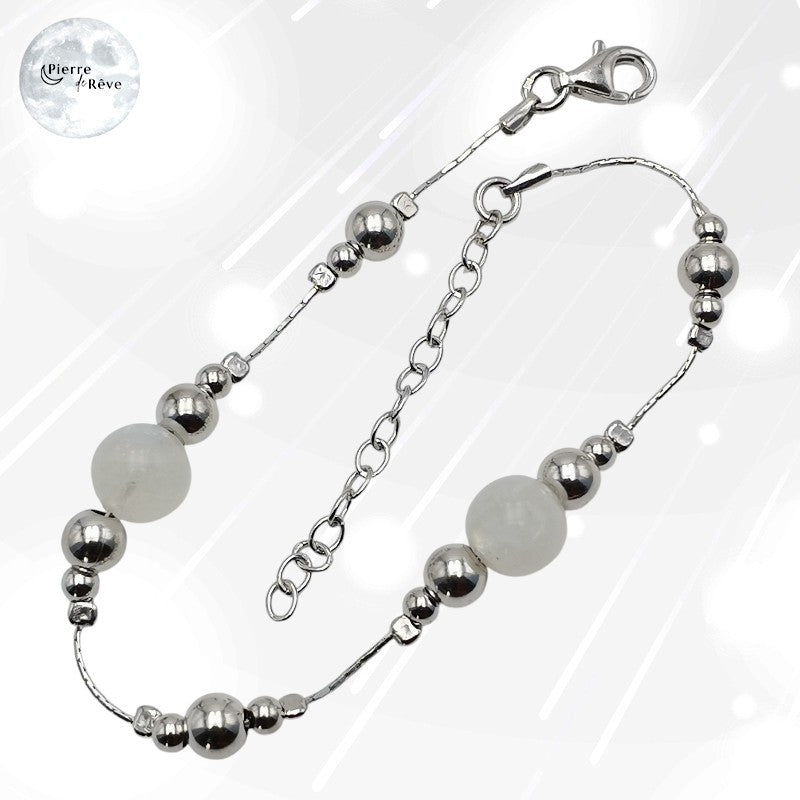 bracelet en pierre de lune naturelle en argent 925 bijoux pour femme