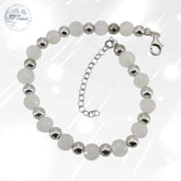 bracelet en pierre de lune véritable naturelle en argent 925 pour femme