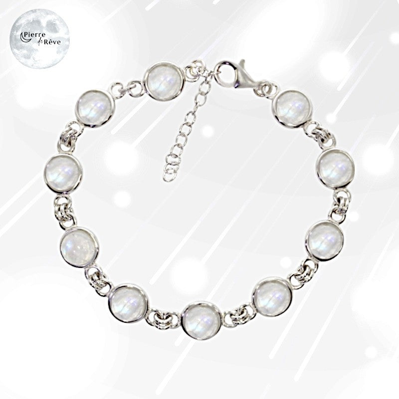 Bracelet Pierre de Lune pour femme - Amathie, bijou Argent 925-1