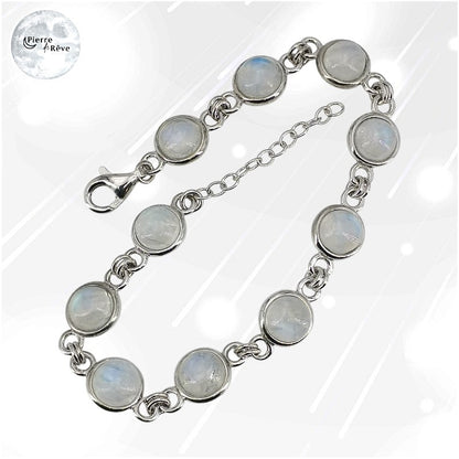 Bracelet pour femme en Argent 925, bijou Pierre de Lune