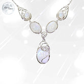 Collier Pierre de Lune, bijou Argent en pierre naturelle-2