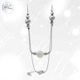 collier pour femme en pierre de lune véritable bijoux en argent rhodié