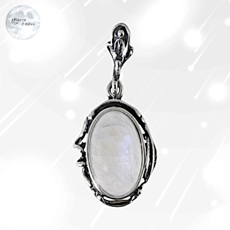 Pendentif Argent et Pierre de Lune - Démétria, bijou femme en pierre naturelle-1