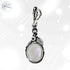 Pendentif Argent femme en Pierre de Lune - Phoebe, bijoux pierre blanche-1