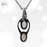 pendentif en pierre de lune naturelle en argent rhodié véritable pour femme