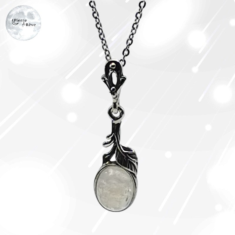 Pendentif en Pierre de Lune pour femme - Clymène, bijou en argent