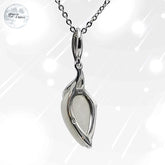 pendentif en pierre de lune véritable naturelle et argent 925 pour femme