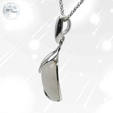 pendentif en pierre de lune véritable sur argent rhodié bijoux pour femme