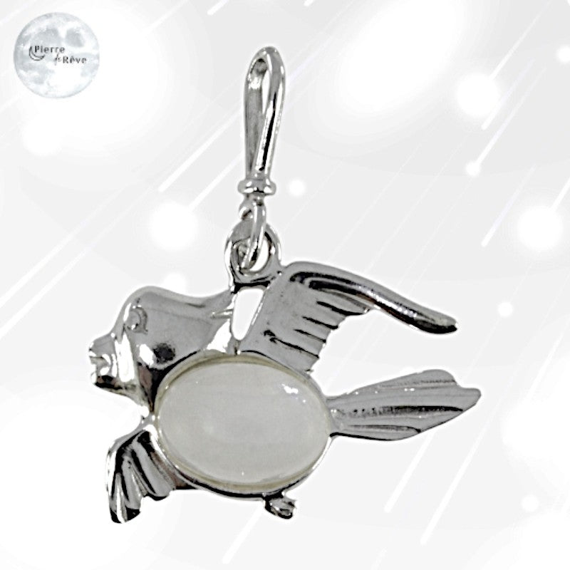 Pendentif Pierre de Lune en Argent pour femme - Aves, bijoux pierre énergétique-1