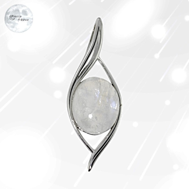 Pendentif Pierre de Lune et Argent 925 pour femme - Cyclops, bijou pierre semi précieuse-1