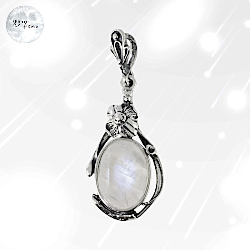 Pendentif Pierre de Lune et Argent 925 pour femme - Latude, bijou pierre semi précieuse-1