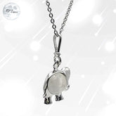 pendentif pour femme en argent 925 et pierre de lune véritable