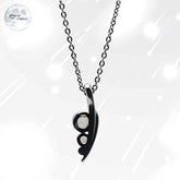 pendentif pour femme pierre de lune naturelle en argent rhodié