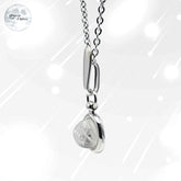 pendentif pour femme pierre de lune naturelle sur argent rhodié