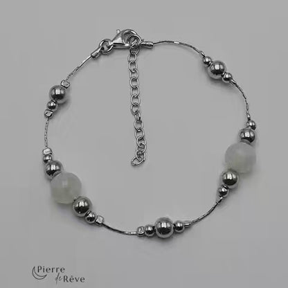 bracelet en pierre de lune naturelle bijoux en argent 925 pour femme