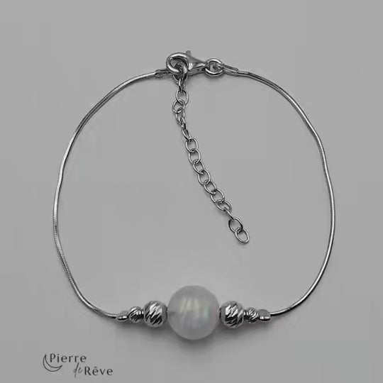 bracelet en argent 925 et pierre de lune véritable bijoux pour femme