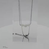 collier en pierre de lune véritable bijoux en argent rhodié pour femme