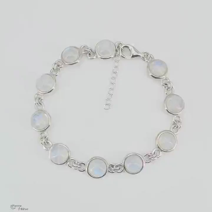 Bracelet Pierre de Lune pour femme - Amathie, bijou Argent 925